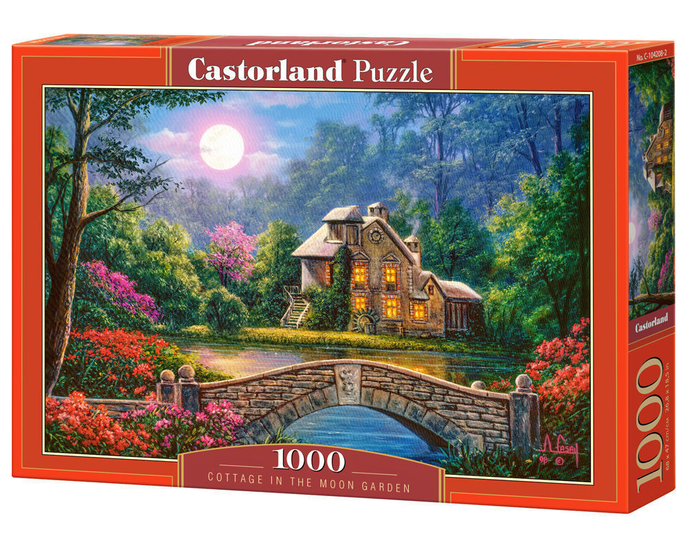 Cottage in the Moon Garden,Puzzle 1000Te