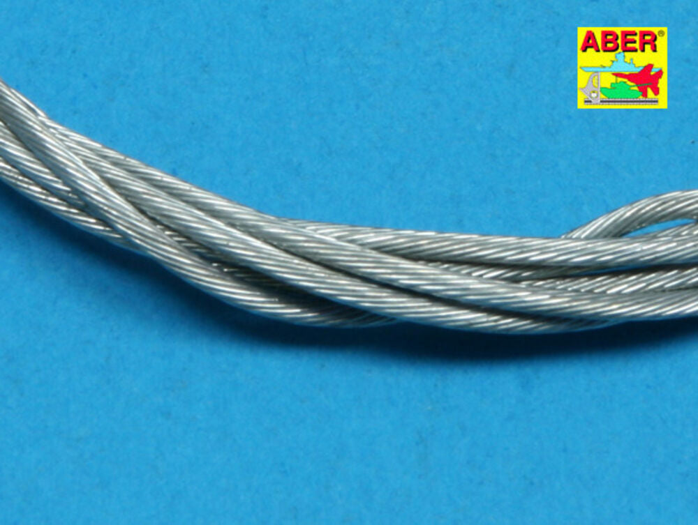 Stainess steel towing cables o 1,3 mm, 1m long