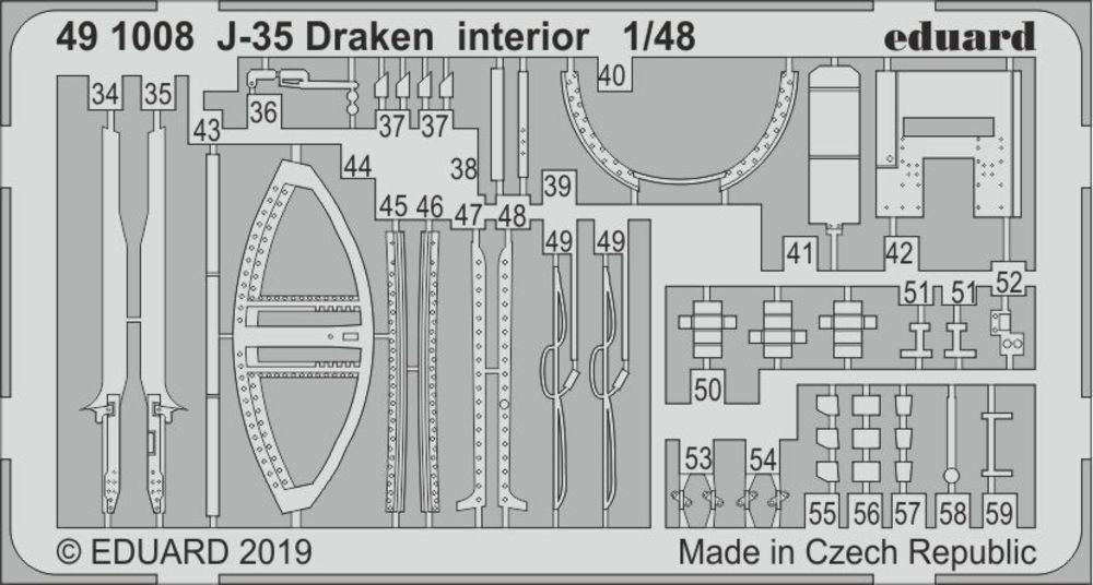 J-35 Draken interior for Hasegawa