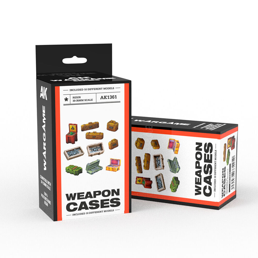 WEAPON CASES SCENOGRAPHY WARGAME SET  (30-35MM)