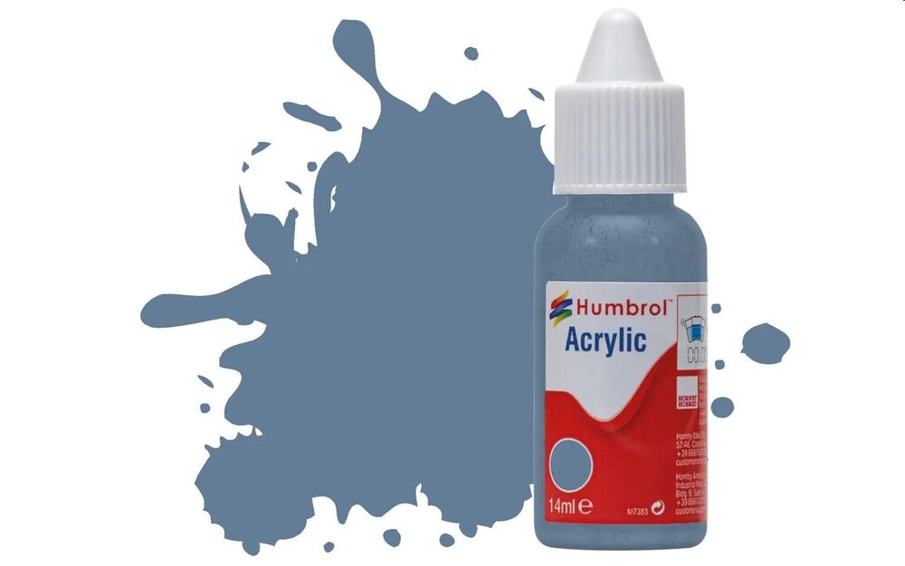 HUMBROL ACRYLIC DROPPER BOTTLE 14ML No.157 Azure Blue Matt