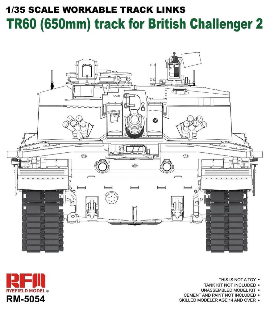 Workable track links for Challenger 2