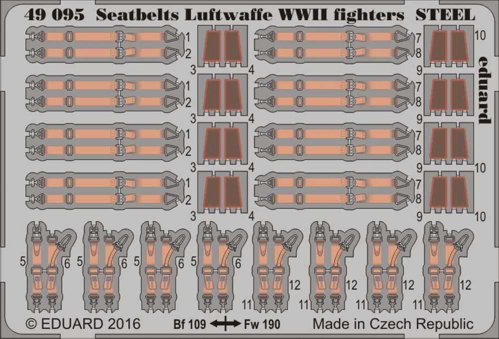 Seatbelts Luftwaffe WWII fighters STEEL