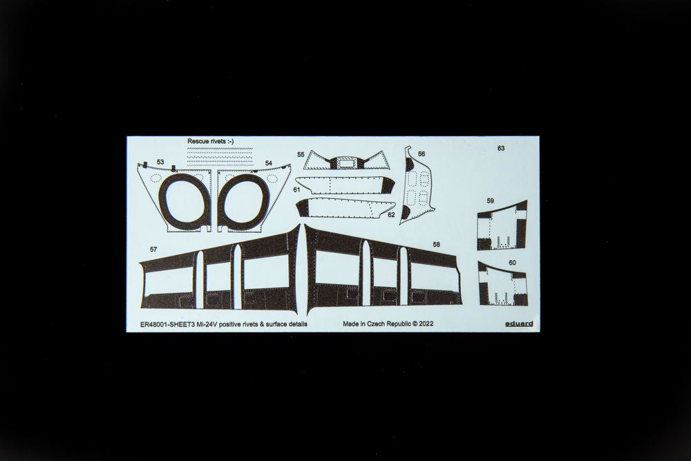 Mi-24V positive rivets & surface details 1/48