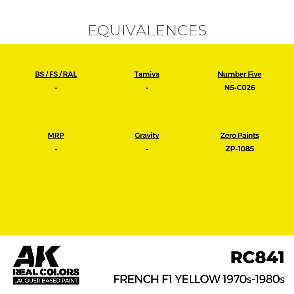 French F1 Yellow 1970s-1980s 17ml.