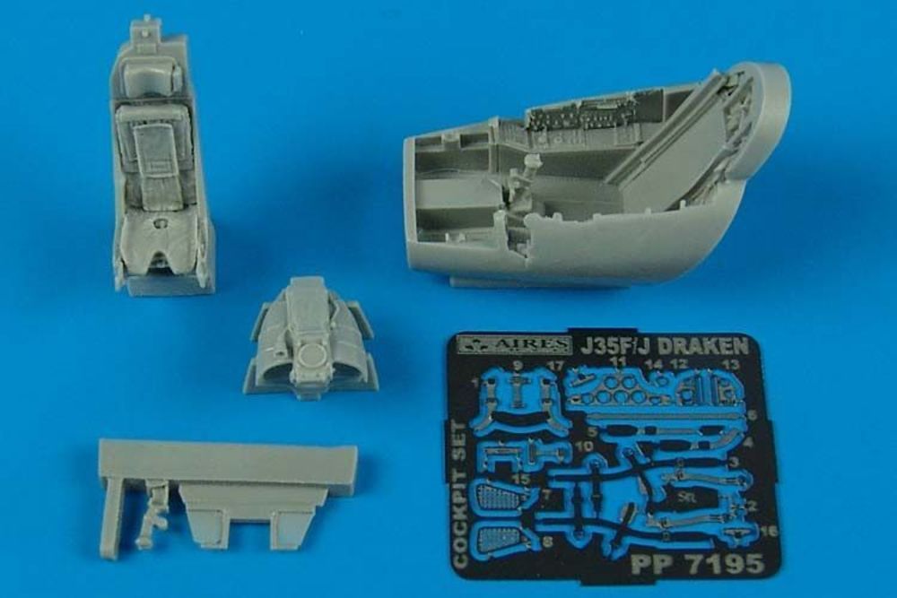 J35F/J Draken cockpit set f��r Hasegawa Bausatz