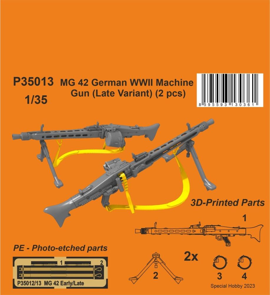 MG 42 German WWII Machine Gun (Late Variant) 1/35