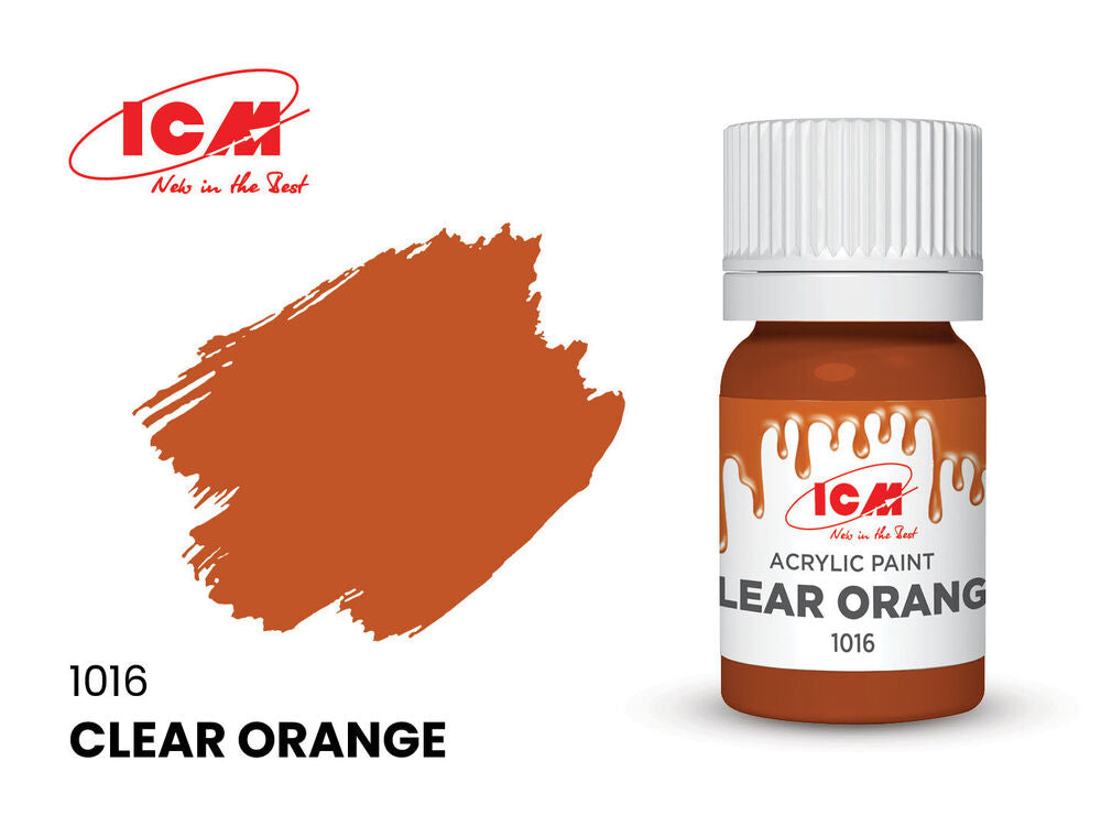 CLEAR COLORS  Clear orange bottle 12 ml