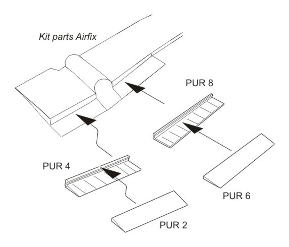 Martin B-57B Landing flaps for Airfix