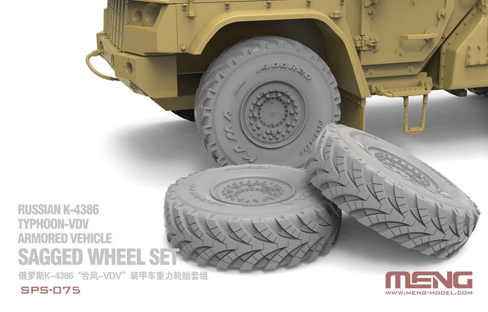 Russian K-4386 Typhoon-VDV Armored Vehicle Sagged Wheel Set (RESIN)