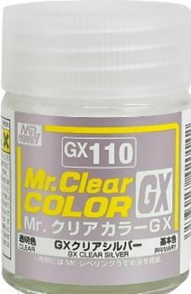 Mr Hobby -Gunze Mr. Clear Color GX (18 ml) Clear Silver