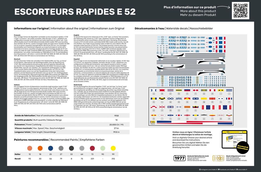 Escorteurs Rapides E 52 Collection Historique