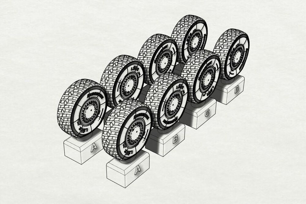 JGSDF Type 16 Wheels (Tamiya kit)