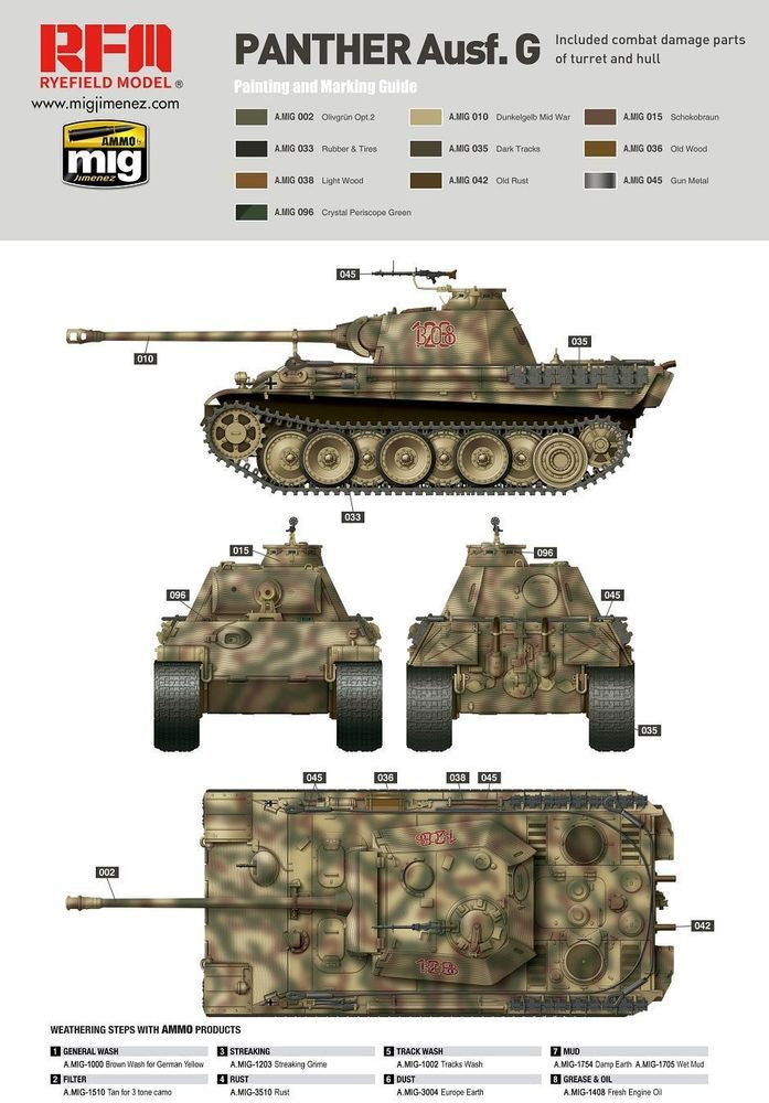 Panther Ausf.G with full interior & cut away parts