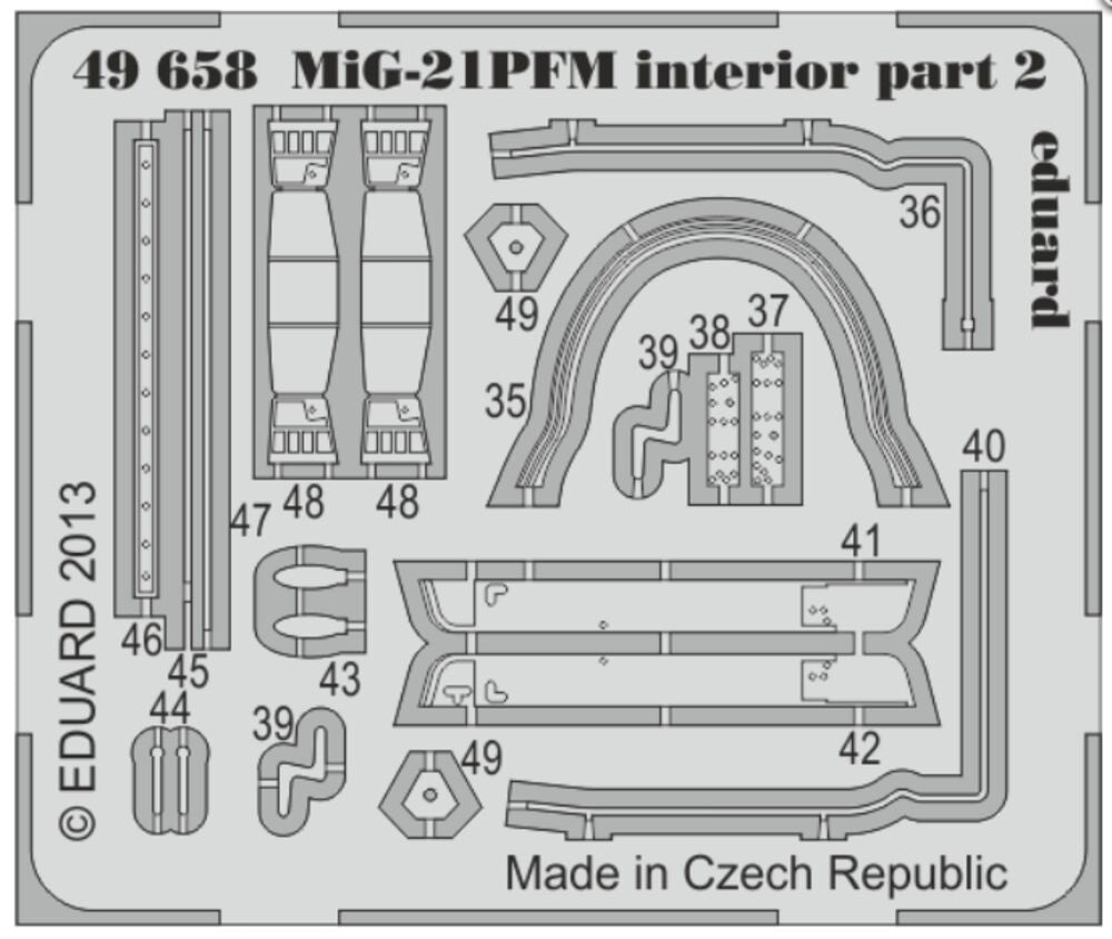 MiG-21PFM interior for Eduard