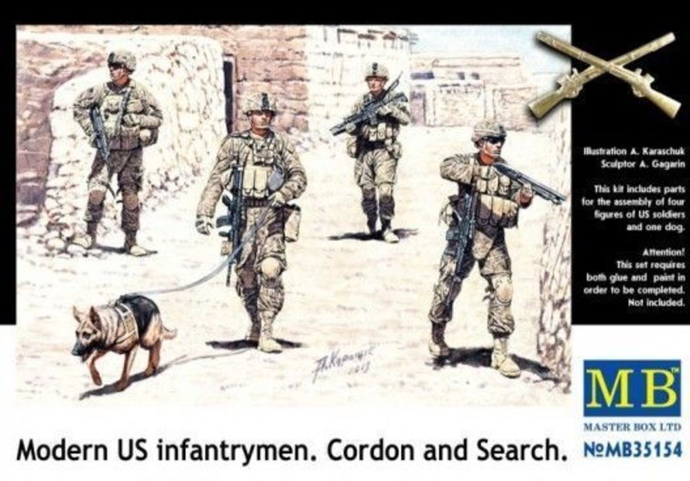 Modern U.S.infantrymen. Cordon and Searc