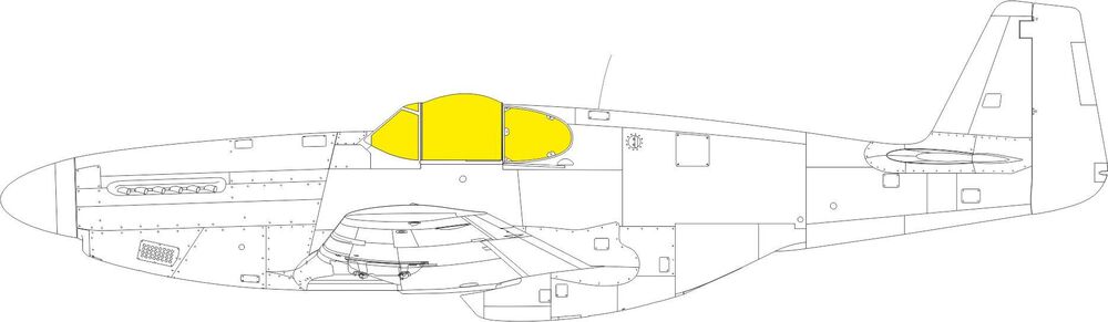 P-51B/C Malcolm Hood canopy Tface EDUARD