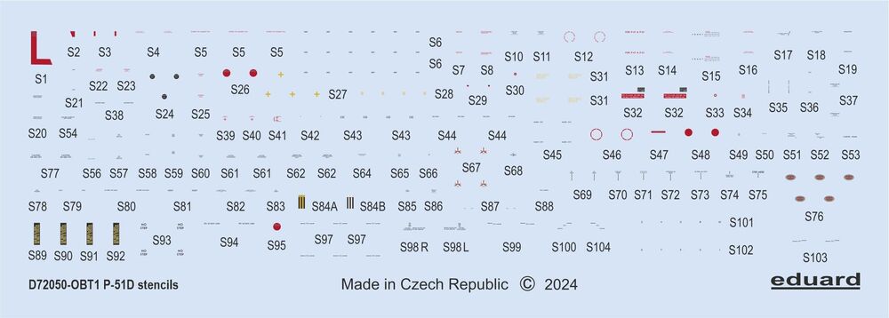 P-51D stencils