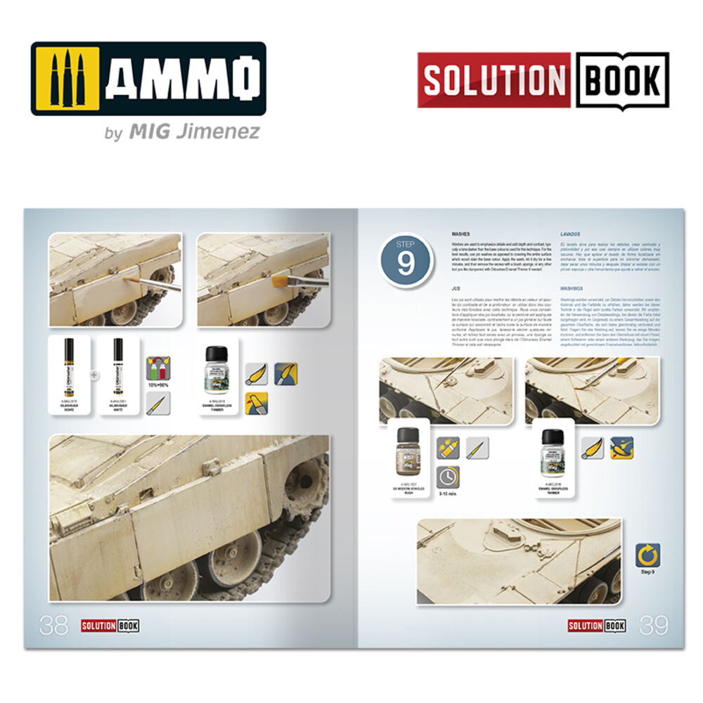 SOLUTION BOOK 16 - How to Paint Modern US Military Sand Sch. English, Castellano, Fran��ais, Deutsch