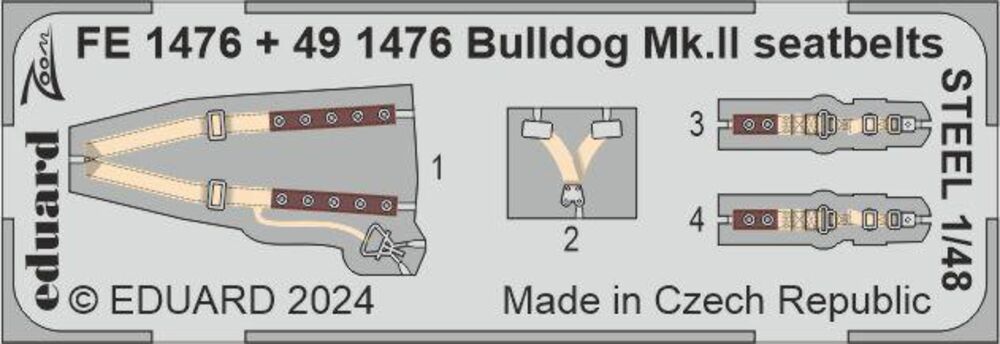 Bulldog Mk.II seatbelts STEEL