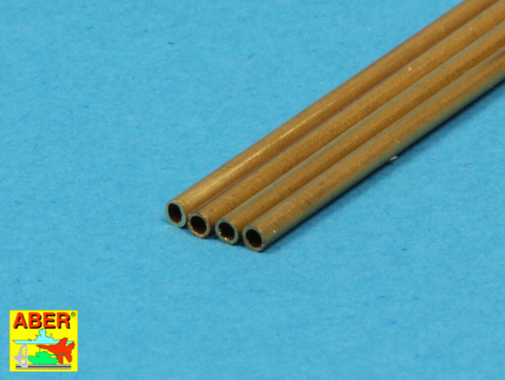 Brass Tubes 1,5 x 0,2mm lenght 250mm x 4 pcs.