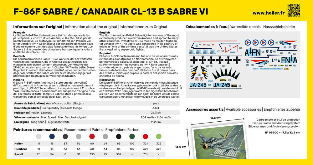 STARTER KIT F-86F Sabre / Canadair CL-13 B Sabre VI