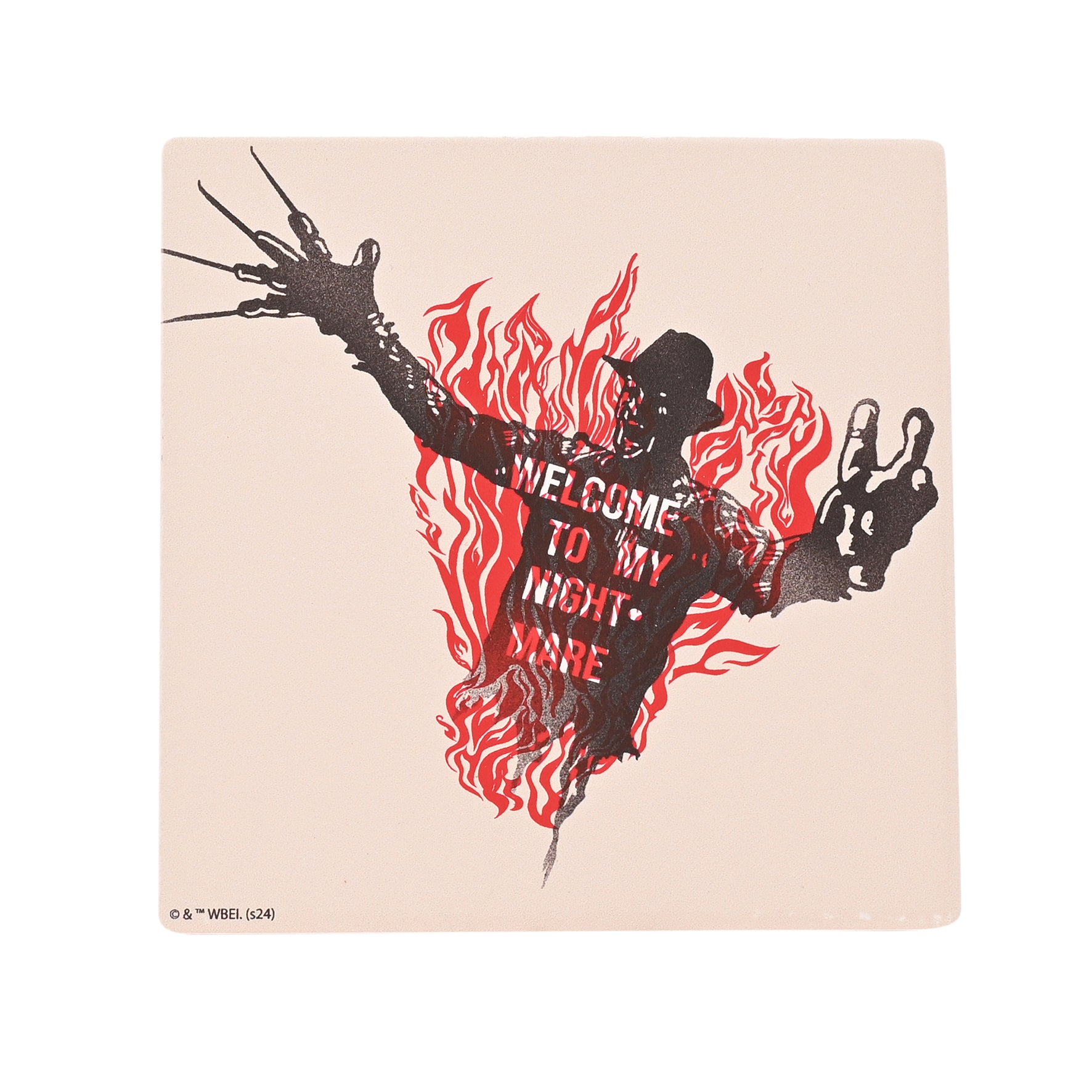 A NIGHTMARE ON ELM STREET - Freddy on Fire - Ceramic Square Coaster