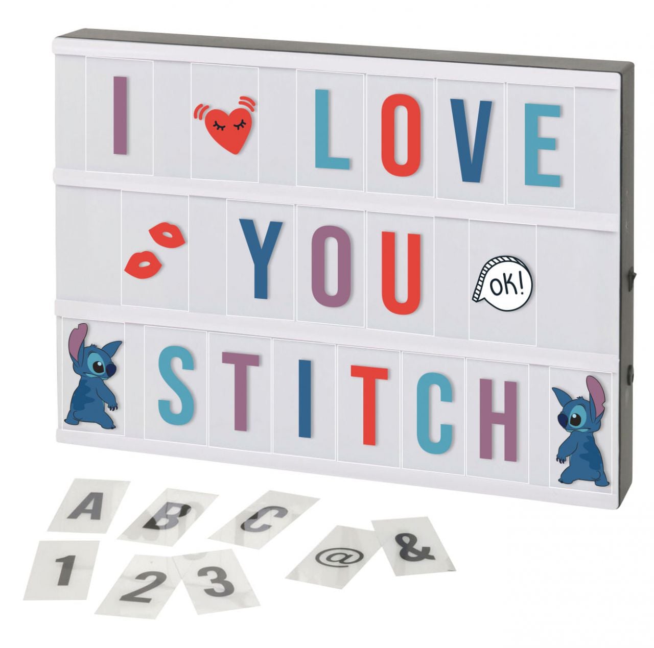 STITCH - Message Light box with 384 letters + Remote Control