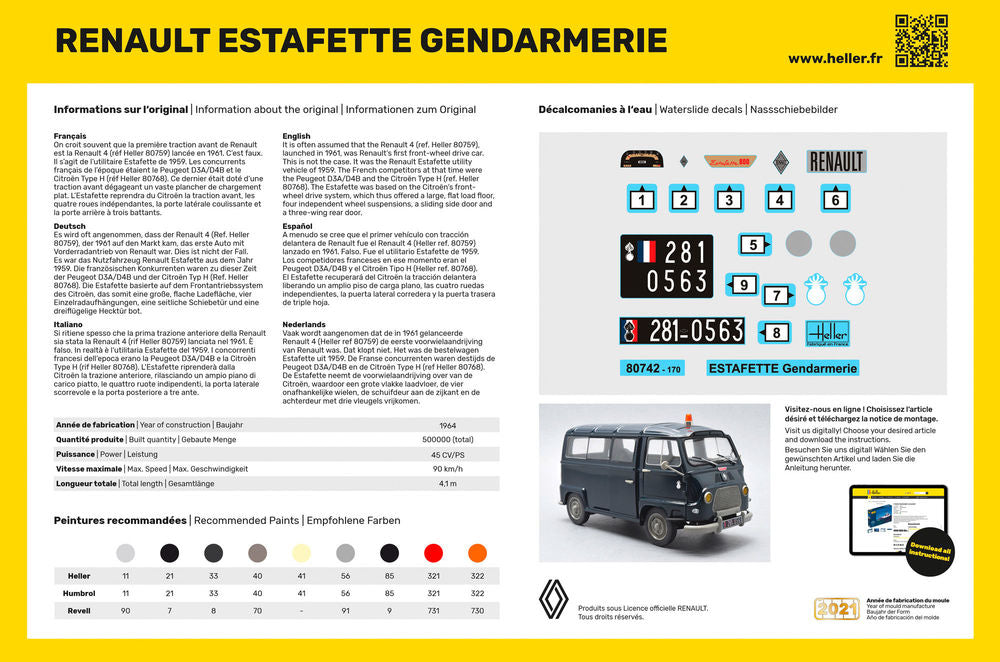 RENAULT Estafette Gendarmerie New Mould