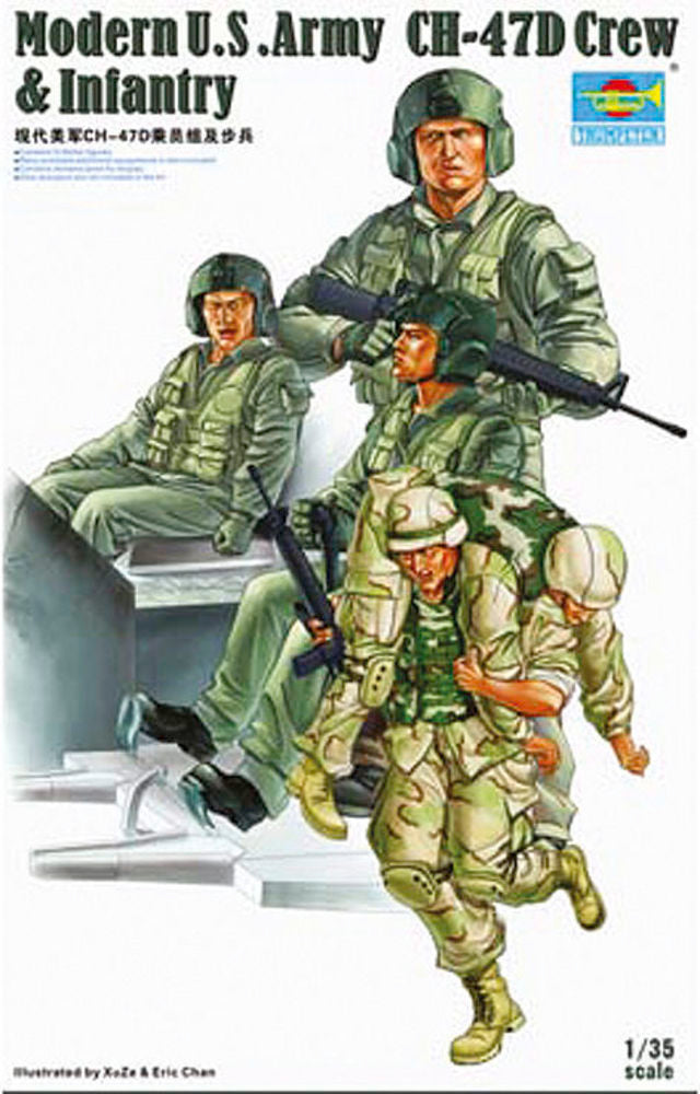 Modern U.S. Army CH-47D Crew & Infantry