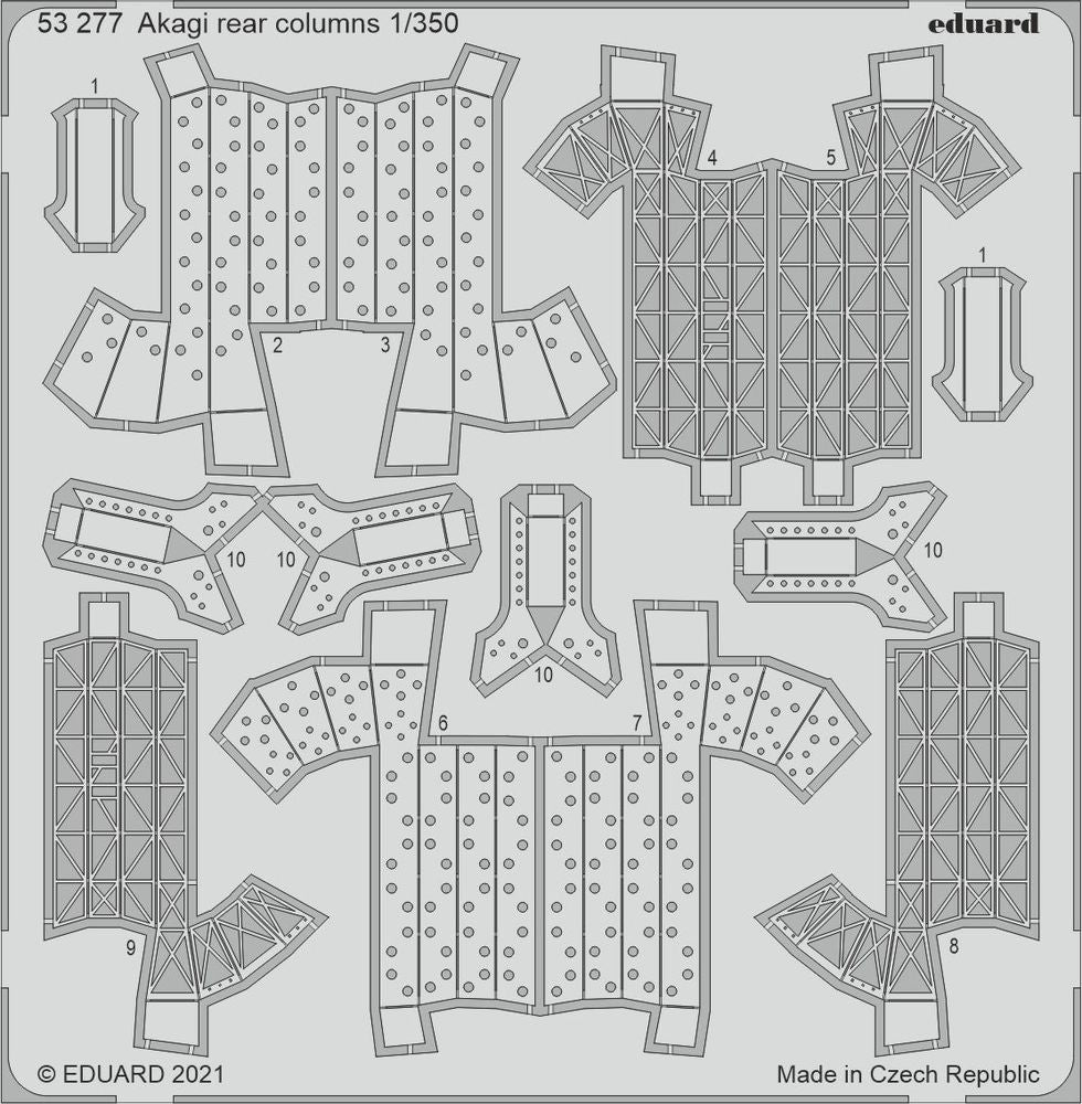 Akagi rear columns, for HASEGAWA