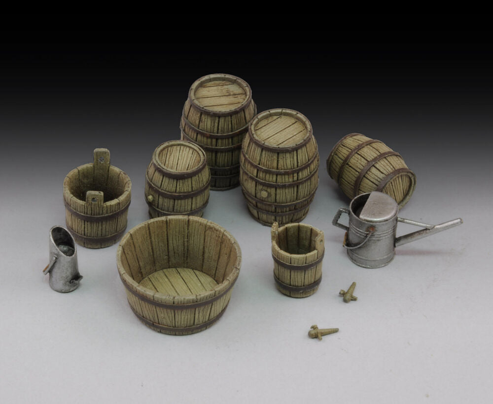 Wine barrels and farm accessories