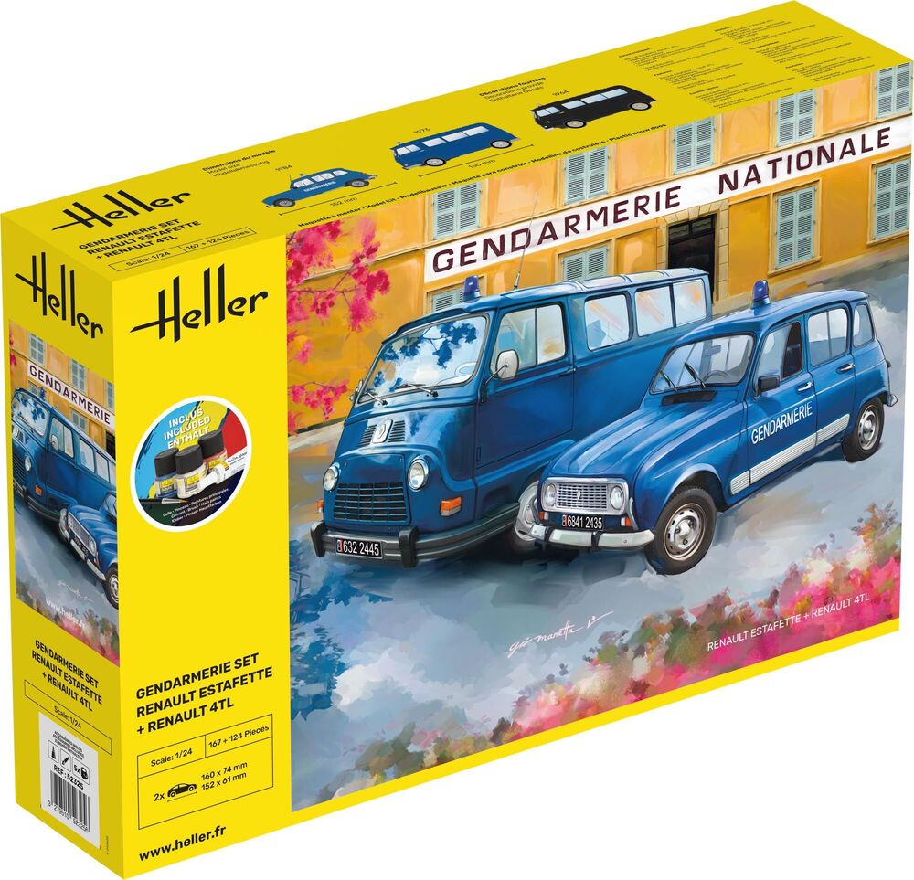 STARTER KIT Gendarmerie Set Renault Estafette + Renault 4TL