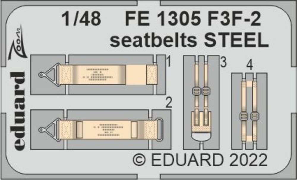 F3F-2 seatbelts STEEL for ACADEMY