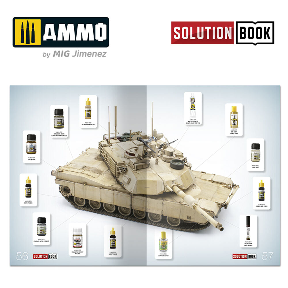 SOLUTION BOOK 16 - How to Paint Modern US Military Sand Sch. English, Castellano, Fran��ais, Deutsch