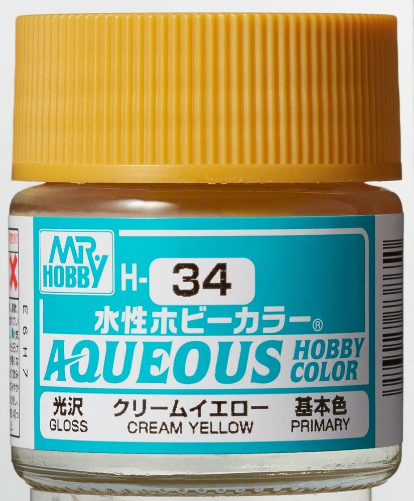 Mr Hobby -Gunze Aqueous Hobby Colors (10 ml) Cream Yellow