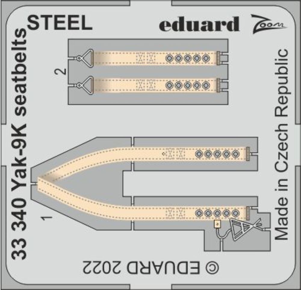 Yak-9K seatbelts STEEL for ICM