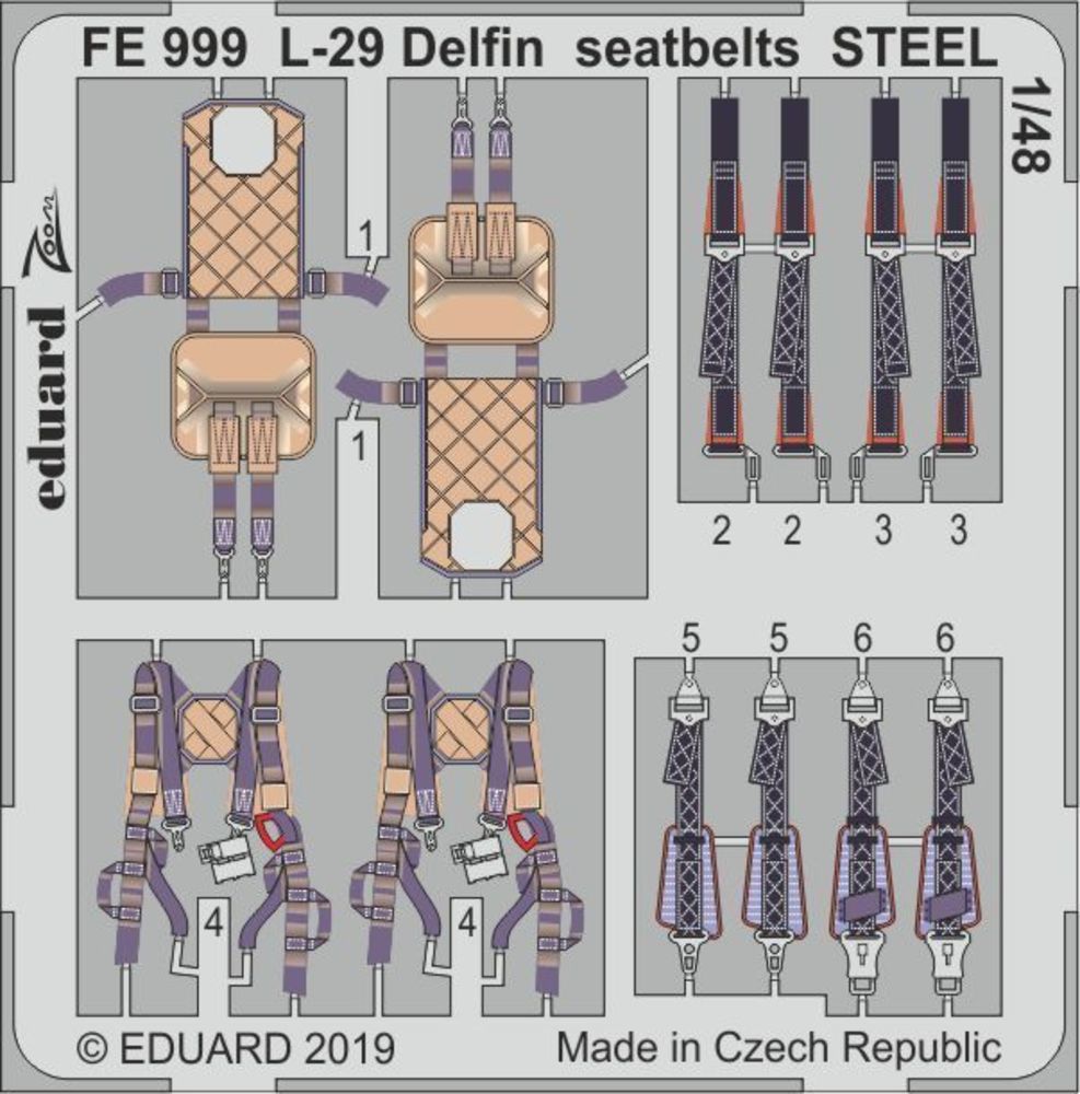 L-29 Delfin seatbelts STEEL for AMK