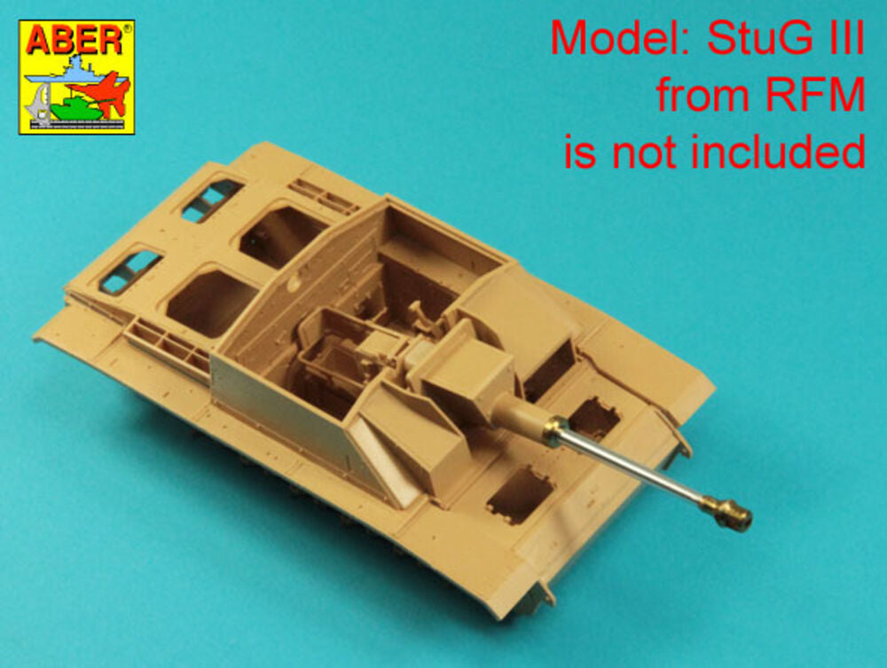 German StuK.40 L/48 7,5cm barrel with early model muzzle brake for StuG.III Ausf.F/8 and StuG.III Ausf.G early