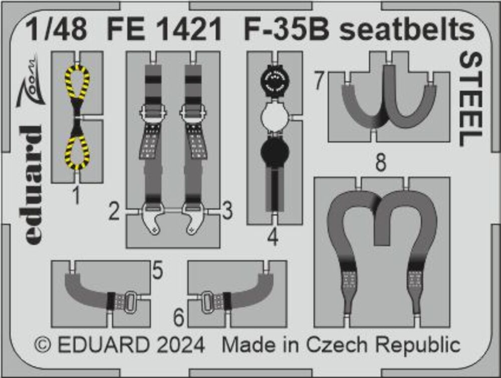 F-35B seatbelts STEEL 1/48 TAMIYA