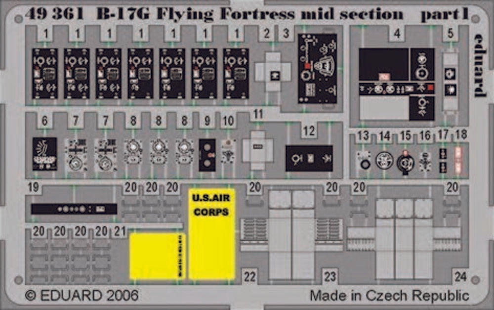 B-17G Flying Fortress mid section f��r Revell/Monogram Bausatz