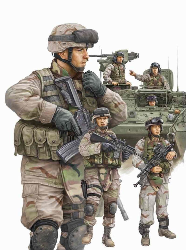 Modern U.S. Army Armor Crewman & Infantry