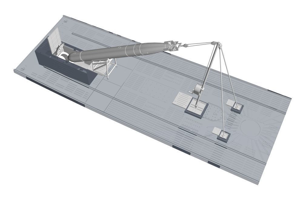 U-Boot IX Bow Torpedo w/Loading Winch and Cart,for Revell kit