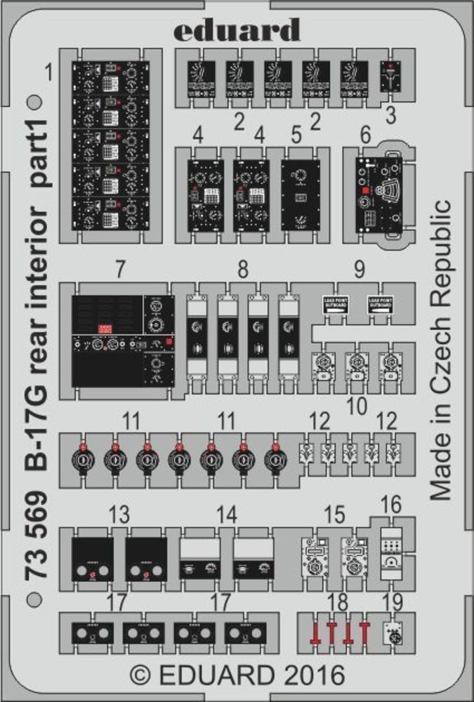 B-17G rear interior for Airfix