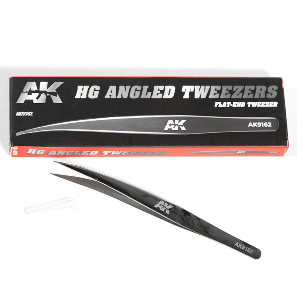 HG ANGLED TWEEZERS 02 (FLAT-END)