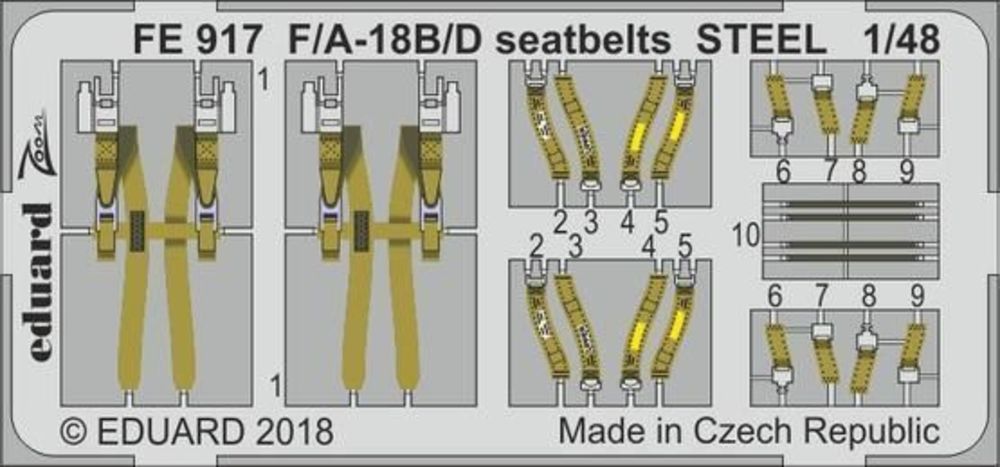 F/A-18B/D seatbelts STEEL f.Kinetic