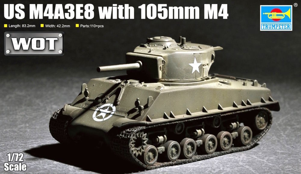 US M4A3E8 with 105mm M4