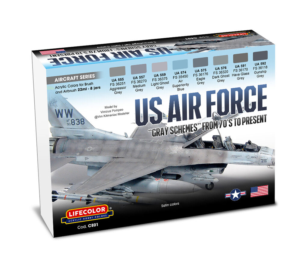 US Air Force ���Gray Schemes��� From 70'S To Present 8 x 22 ml