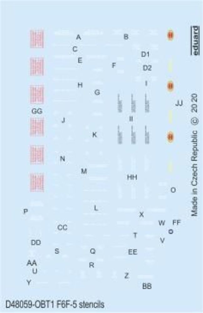 F6F-5 stencils for Eduard