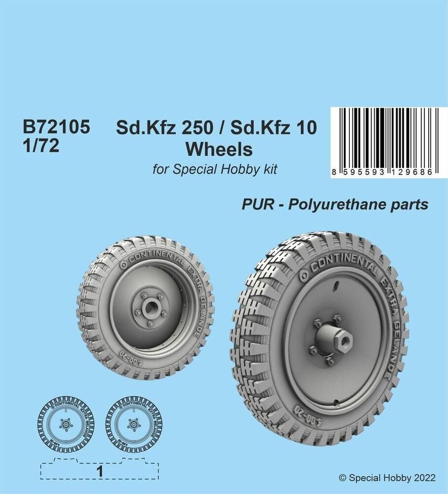 Sd.Kfz 250 / Sd.Kfz 10 Wheels 1/72